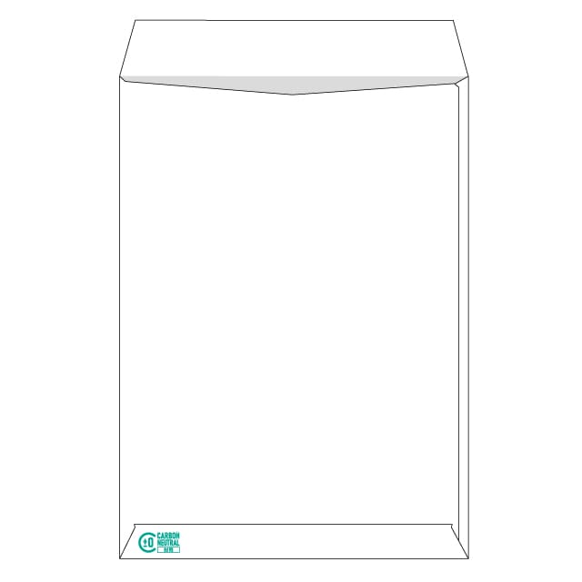 封筒 角2 スミ貼 BSケントCoC 100 カーボンNT マーク入 〒枠ナシ ☆