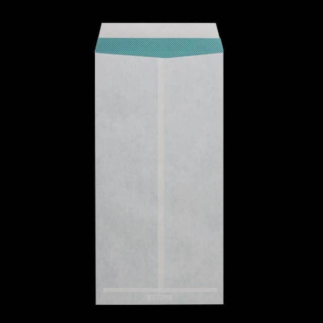 封筒 長3 窓付 中貼 ホワイト R40 CoC 70 裏地紋(青) 〒枠ナシ A8520 ☆