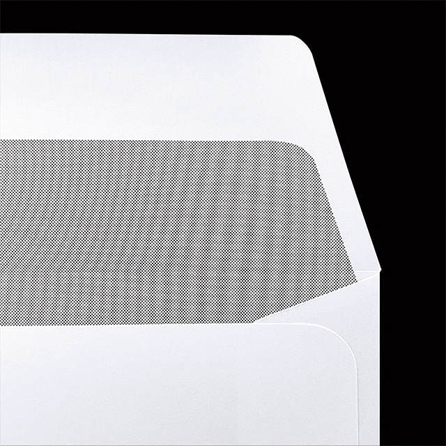 封筒 洋長3 カマス貼 竹ホワイトCoC 100 裏地紋(墨) 〒枠ナシ ☆