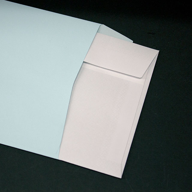 封筒 洋長6 カマス貼FF BSケントCoC 80 裏地紋(鼠) グット 〒枠ナシ ☆