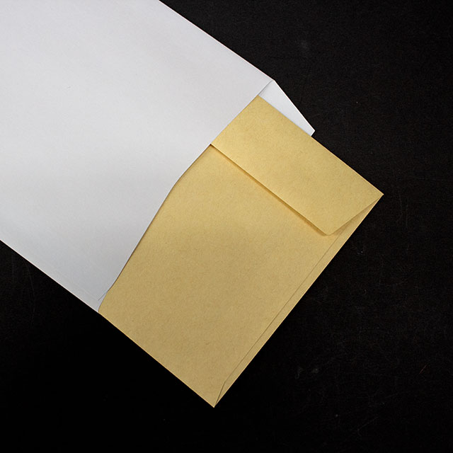 封筒 洋長6 カマス貼FF クラフトCoC 70 〒枠ナシ ☆