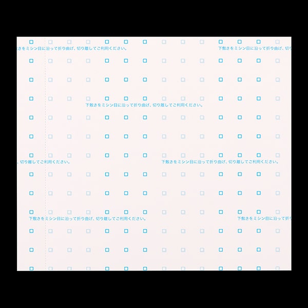 複写式領収証 小切手サイズ 2面付 文字入 消費税記入欄 青 RC-2164-CoC ☆