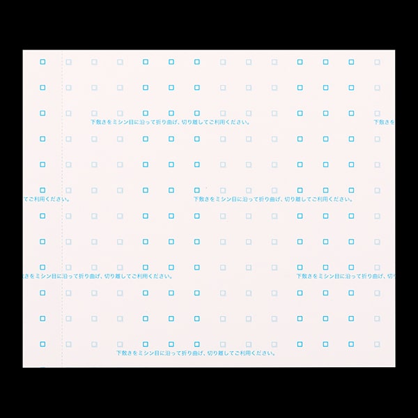 複写式領収証 小切手サイズ 2面付 文字入 茶 RC-2124-CoC