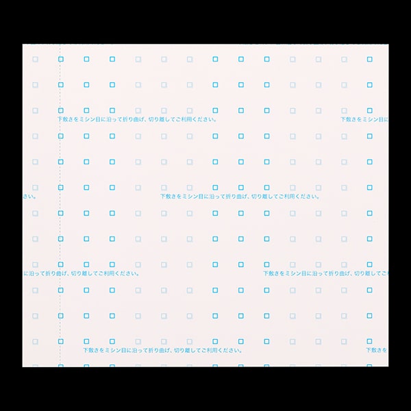 複写式領収証 小切手サイズ 2面付ドブ付 文字入 紺 RC-2154-CoC