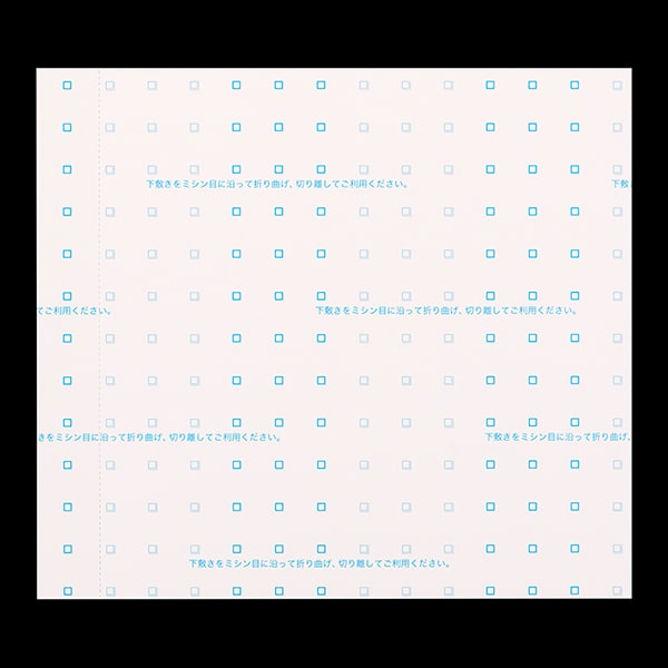 複写式領収証 小切手サイズ 2面付ドブ付 文字入 RC-2184-CoC ☆