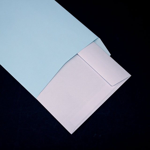 封筒 洋長6 カマス貼FF BSケントCoC 80 裏地紋(鼠) 〒枠ナシ ☆