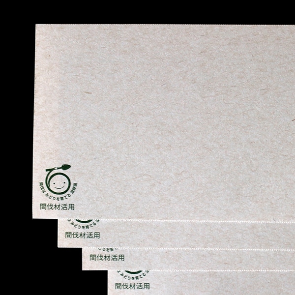 山櫻名刺 10面付 マイクロミシン［110枚入］ 間伐材（N）MY 間伐材