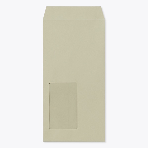 封筒 長3 窓付 中貼 Kグレイ CoC 85 〒枠ナシ B684 ☆