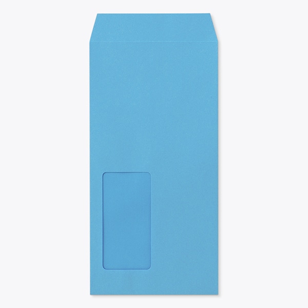 山櫻封筒 長3 窓付 中貼 KブルーCoC 70 〒枠ナシ A625 ☆: 和封筒・長