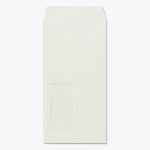 封筒 長3 窓付 中貼 ECグレイCoC 80 〒枠ナシ A734 グラシン窓 ☆